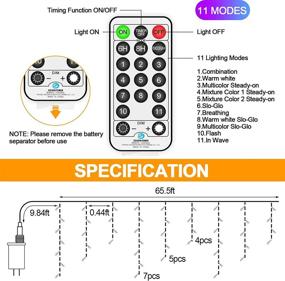 img 1 attached to 🎄 JXLEDAYY Outdoor Christmas Lights: 320 LED 33FT 11 Modes Color Changing String Light - Waterproof Decorations for Roof, Home, Party, Holiday