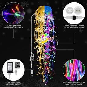 img 3 attached to 🎄 JXLEDAYY Outdoor Christmas Lights: 320 LED 33FT 11 Modes Color Changing String Light - Waterproof Decorations for Roof, Home, Party, Holiday