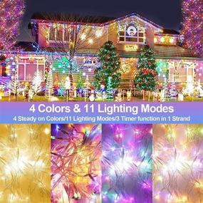 img 2 attached to 🎄 JXLEDAYY Outdoor Christmas Lights: 320 LED 33FT 11 Modes Color Changing String Light - Waterproof Decorations for Roof, Home, Party, Holiday