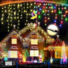 img 4 attached to 🎄 JXLEDAYY Outdoor Christmas Lights: 320 LED 33FT 11 Modes Color Changing String Light - Waterproof Decorations for Roof, Home, Party, Holiday