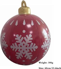 img 3 attached to 🎄 23.7" Giant PVC Christmas Inflatable Decorated Ball - Christmas Inflatable Ornament Ball for Holiday Outdoor Indoor Yard Art Garden Home Patio Decoration