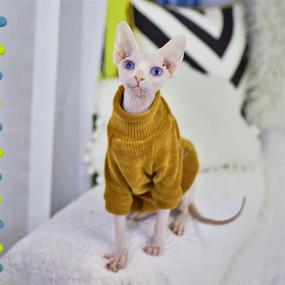 img 1 attached to 🐱 Warm and Elegant DUOMASUMI Sphynx Cat Clothes: Fashionable Winter Apparel for Sphinx, Cornish Rex, Devon Rex, Peterbald, and Abbey