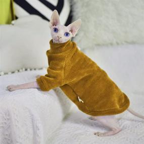 img 2 attached to 🐱 Warm and Elegant DUOMASUMI Sphynx Cat Clothes: Fashionable Winter Apparel for Sphinx, Cornish Rex, Devon Rex, Peterbald, and Abbey