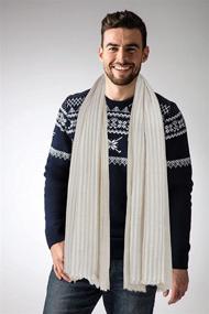 img 3 attached to GERINLY Stripe Crinkle Cotton Linen Scarves: Optimized Men's Accessories