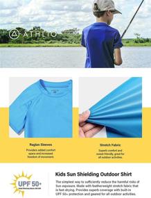 img 1 attached to 👕 ATHLIO Youth Boys' Clothing and Swim Short Sleeve Rashguard