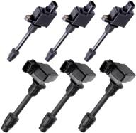 ocpty set of 6 ignition coils pack for infiniti i30/ nissan maxima 3.0l v6 (2000-2001) | compatible with oe uf363 c1267 5c1163 logo