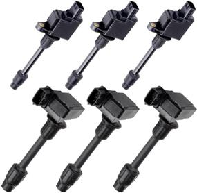 img 4 attached to OCPTY Set of 6 Ignition Coils Pack for Infiniti I30/ Nissan Maxima 3.0L V6 (2000-2001) | Compatible with OE UF363 C1267 5C1163