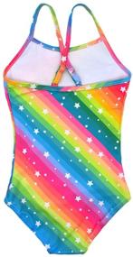 img 3 attached to 👙 HONISEN Girls One-Piece Swimsuit: Adorable Swimwear for Ages 2-12!