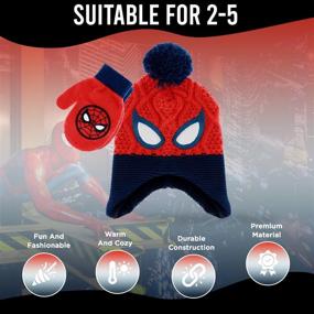 img 2 attached to 🧤 Cozy Marvel Spider Man Winter Mittens for Toddlers - Essential Boys' Accessories for Cold Weather!