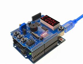 img 3 attached to 🔧 EEEEE UNO R3 ATMEGA328P ATMEGA16U2 & Multi-Function Shield Starter Kit: Sensor WiFi Relay Bluetooth Module with Digital Display Switches - USB Cable Included - Arduino IDE Compatible