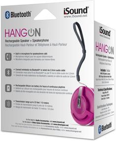 img 1 attached to 🔊 Розовая портативная акустическая колонка iSound Hang On с Bluetooth и микрофоном: беспроводной аудиодруг