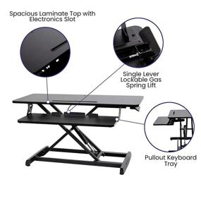 img 1 attached to Flash Furniture Stand Desk Riser