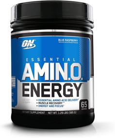 img 4 attached to Optimum Nutrition Amino Energy - A Powerful Pre Workout with Green Tea, BCAA, Amino Acids, and Energy-Boosting Powder – Blue Raspberry Flavor, 65 Servings