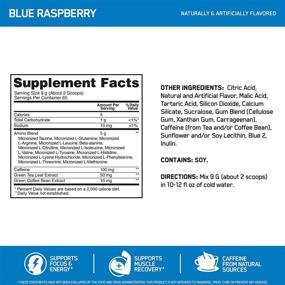 img 2 attached to Optimum Nutrition Amino Energy - A Powerful Pre Workout with Green Tea, BCAA, Amino Acids, and Energy-Boosting Powder – Blue Raspberry Flavor, 65 Servings