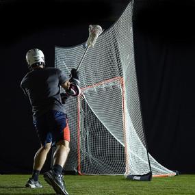 img 1 attached to 🥍 Franklin Sports Lacrosse Goal Backstop – 12' x 9' FiberTech LAX Backstop Compatible with Most Official Size 72" Goals – Indoor/Outdoor Lacrosse Play – Fast Assembly & Disassembly