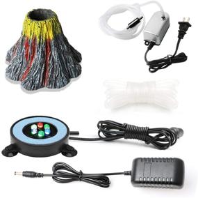 img 4 attached to 🐠 Enhance Your Aquarium with our 5W Colored Air Bubble Lights and Volcano Decoration Kits!