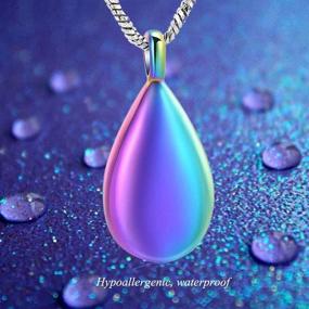 img 3 attached to Yinplsmemory Teardrop Keepsake Necklace Cremation