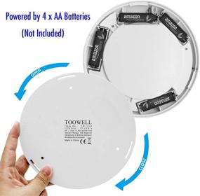 img 2 attached to 🌟 TOOWELL Motion Sensor Ceiling Light Battery Operated - Wireless Activated LED Light for Indoor use - 180 Lumen - 2 Pack