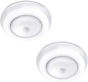 img 4 attached to 🌟 TOOWELL Motion Sensor Ceiling Light Battery Operated - Wireless Activated LED Light for Indoor use - 180 Lumen - 2 Pack