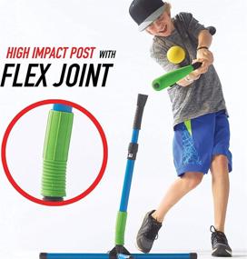 img 2 attached to ⚾️ Franklin Sports Youth Batting Tee - Baseball & Teeball Kids Practice Hitting Tee - Adjustable Height Training Tee - XT Tee - 23-33 Inches