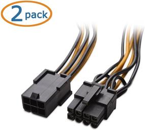 img 3 attached to 🔌 6 Pin to 8 Pin PCIe Adapter Power Cable - 4 Inches (Pack of 2) by Cable Matters