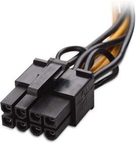 img 1 attached to 🔌 6 Pin to 8 Pin PCIe Adapter Power Cable - 4 Inches (Pack of 2) by Cable Matters