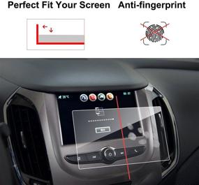img 1 attached to 🔒 Защитное стекло высокой четкости с закалкой для сенсорного экрана MyLink 7-дюймового Cruze 2016-2018 года, стеклянная защитная пленка для автомобильного навигационного центра LFOTPP [9H] против царапин - прозрачная.