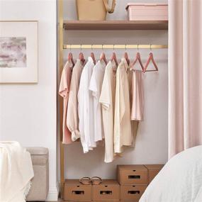 img 2 attached to 🌸 Refreshing Scent & Stylish Design: SONGMICS Cedar Wood Hangers - Pack of 10 Pinkish Red Suit Hangers with Non-Slip Notches and Smooth Surface for Closet Organization