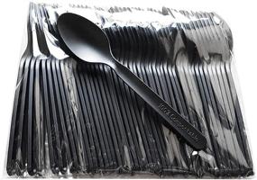 img 1 attached to 🌽 100 Count CPLA Spoons - Compostable Heavyweight Disposable Spoons - Eco-Friendly Cornstarch Based Compostable Spoons