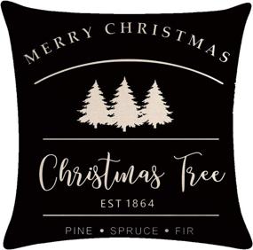 img 4 attached to 7COLORROOM Farmhouse Christmas Decorative Pillowcases