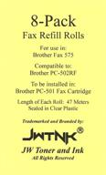 pc-502rf compatible fax film ribbon refill rolls - pack of 8 for brother fax 575 logo