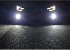 img 1 attached to Calais Ultra-Bright H3 LED Fog Light Bulbs 6000K 💡 White 2000LM COB Chips Car Fog Lights Replacements (Pack of 2)