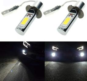 img 4 attached to Calais Ultra-Bright H3 LED Fog Light Bulbs 6000K 💡 White 2000LM COB Chips Car Fog Lights Replacements (Pack of 2)