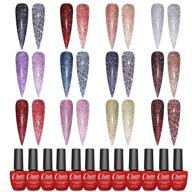 💎 sparkle & shine: heniuy diamond nail polish color gel - 12 color set, perfect for parties & special occasions - ideal gift for new year, valentine's day, christmas logo