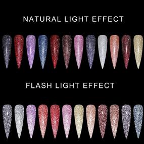 img 2 attached to 💎 Sparkle & Shine: HENIUY Diamond Nail Polish Color Gel - 12 Color Set, Perfect for Parties & Special Occasions - Ideal Gift for New Year, Valentine's Day, Christmas