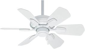 img 4 attached to 31-inch Casablanca Wailea Snow White Finish Indoor/Outdoor Ceiling Fan with Pull Chain Control by Hunter Fan Company 59523