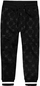 img 4 attached to Black Bianco Sweatpants Trousers Presented Boys' Clothing