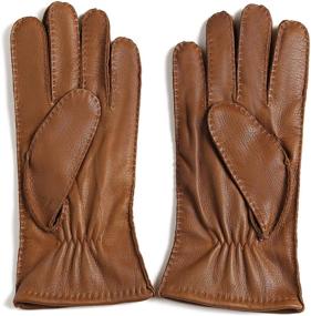 img 1 attached to 🧤 YISEVEN Deerskin Cashmere Handsewn Buckskin Men's Gloves & Mittens: Premium Accessories