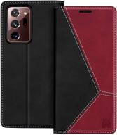 📱 red caislean wallet case for galaxy note 20 ultra 5g - pu leather folio flip cover, rfid blocking, card holder, kickstand, cash pocket book folding case - designed to fit 6.9" samsung galaxy note 20 ultra 5g logo