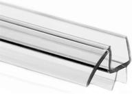 🚿 eatelle frameless ultra clear shower door bottom seal with drip rail - 3/8 inch (10mm) thickness, 36 inch long sweep - glass door seal strip for stopping shower leaks logo