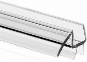 img 4 attached to 🚿 eatelle Frameless Ultra Clear Shower Door Bottom Seal with Drip Rail - 3/8 Inch (10mm) Thickness, 36 Inch Long Sweep - Glass Door Seal Strip for Stopping Shower Leaks