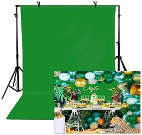 img 4 attached to TOAOFY Green Backdrop 5X7Ft 100% чистый муслин Складные фоны Фон для фотосъемки, видео и телевидения TAY003
