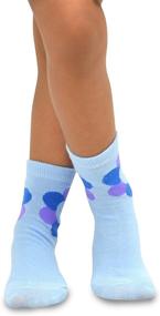 img 1 attached to TeeHee Flower Print Little Girls Cotton Crew Socks 6 Pair Pack (12-18 Months)