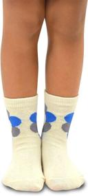 img 2 attached to TeeHee Flower Print Little Girls Cotton Crew Socks 6 Pair Pack (12-18 Months)