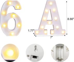 img 3 attached to MDDRUIQI LED Marquee Letter Lights - A Stunning Addition for Wedding Birthday Parties and Home Bar Decor!