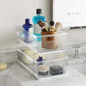 img 1 attached to 📦 madesmart Clear 2-Tier Organizer with Handles - Multi-Purpose Slide-Out Storage Baskets