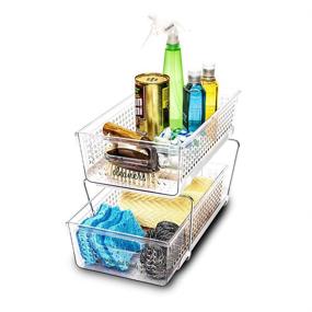 img 2 attached to 📦 madesmart Clear 2-Tier Organizer with Handles - Multi-Purpose Slide-Out Storage Baskets