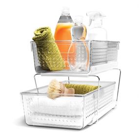 img 3 attached to 📦 madesmart Clear 2-Tier Organizer with Handles - Multi-Purpose Slide-Out Storage Baskets