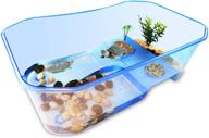 🐢 rypet turtle tank aquarium - reptile habitat, turtle habitat, crayfish crab aquarium tank (accessories not included) logo