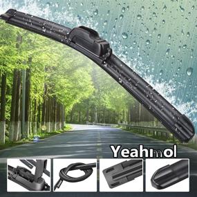 img 3 attached to 🌬️ Yeahmol Windshield Wiper Blades: 24" + 18" Inch Set for Effective Summer and Winter Wiping